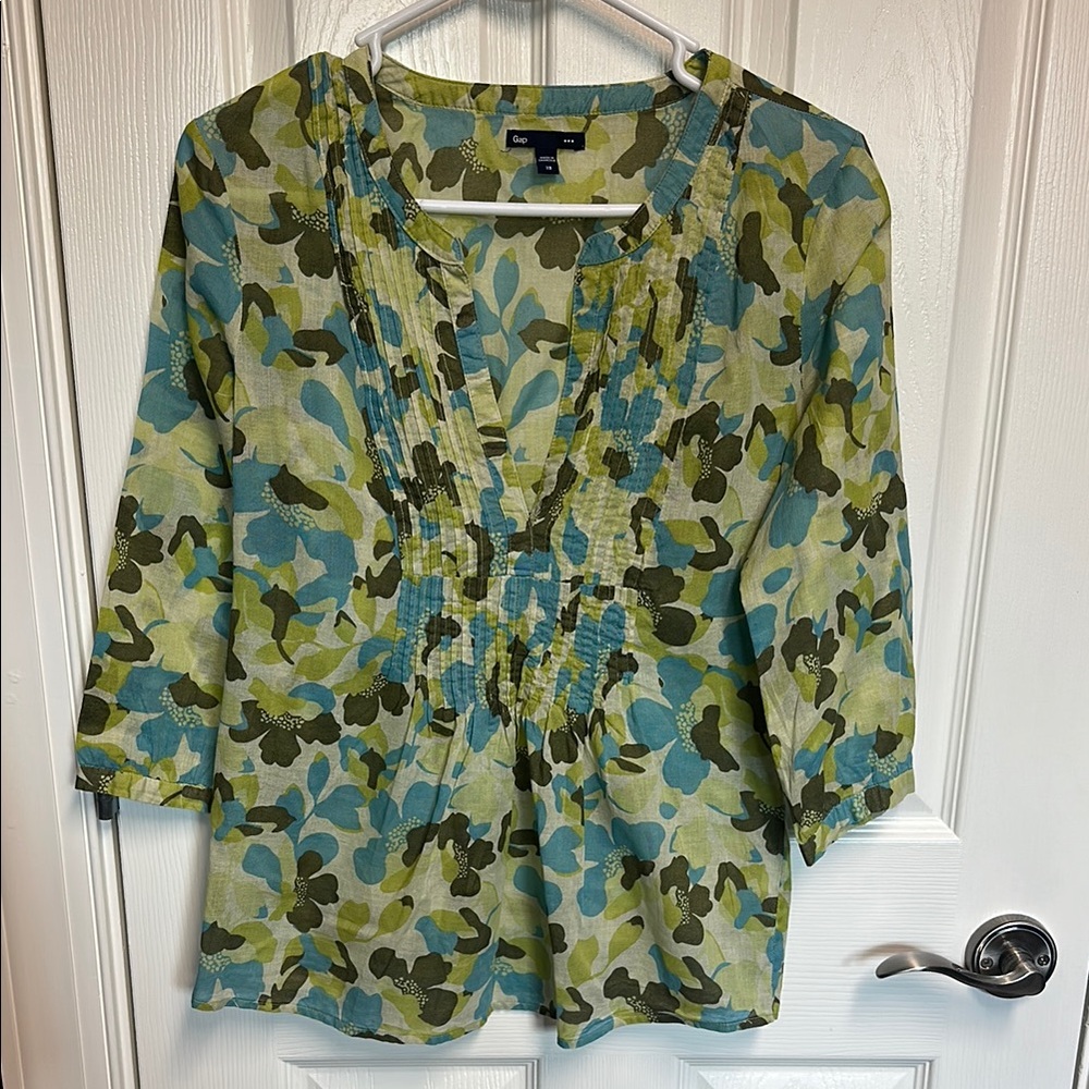 Gap Green and Blue Women's Top